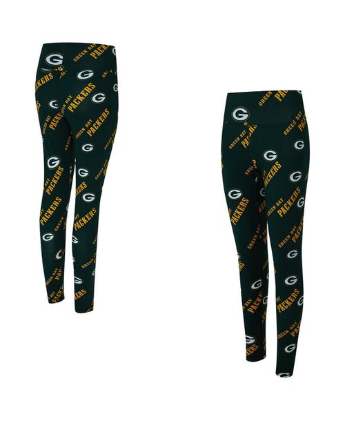 Women's Green Green Bay Packers Mosaic Allover Print Leggings - Green