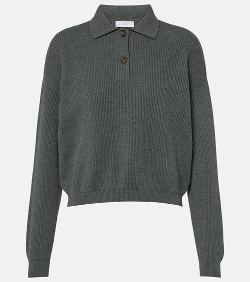 Cotton polo sweater