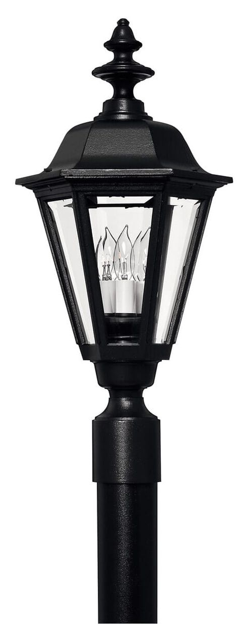Black LED Post Top Pier Mount from the Manor House Collection