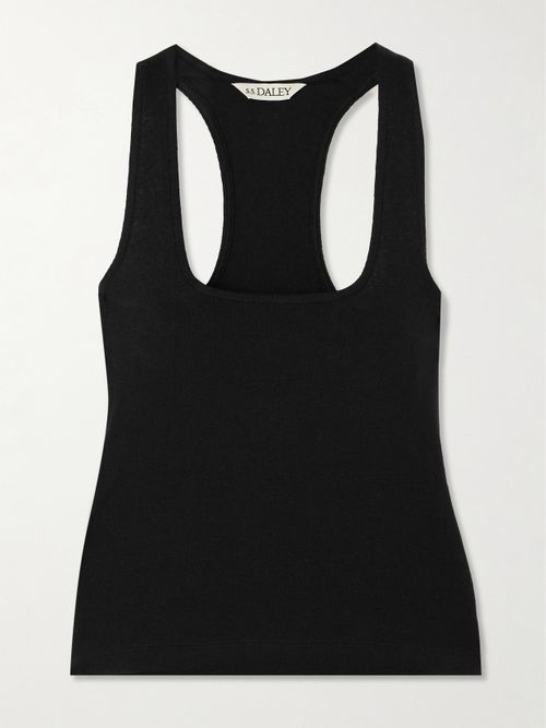S. S. Daley - Amelia Ribbed Lyocell-blend Tank - Black