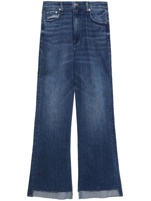 High-rise cropped jeans - Blue