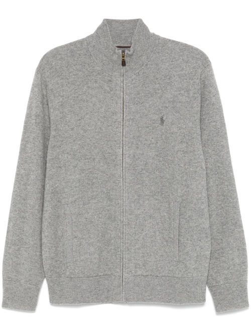 Polo Pony-embroidered sweater - Grey