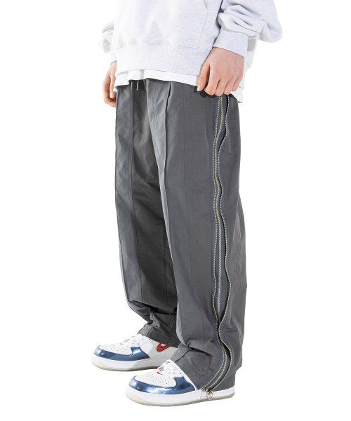 DOUBLE LINE ZIPPER PANTS MSHTP003-GY