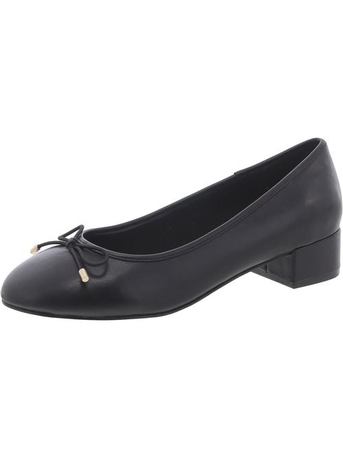 Cherish Womens Leather Slip On Loafer Heels