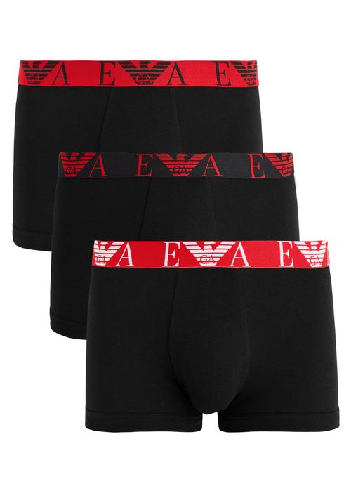 Logo Stretch-cotton Trunks - set of Three - Black - M