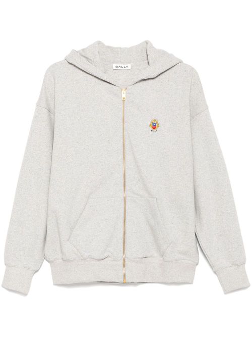 X Adrien Brody logo embroidered hoodie - Grey