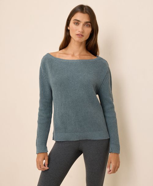 Women's River Rock Heather Luxe Knit Boatneck Sweater