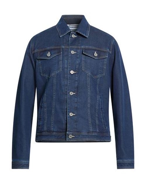 Man Denim outerwear Blue Size 40 Cotton, Modal, Elastane