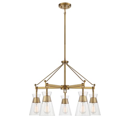 Lakewood 5-Light Chandelier in Warm Bra