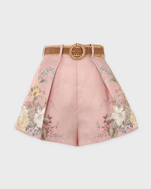 Zimmermann Shorts Waverly Tuck Pink