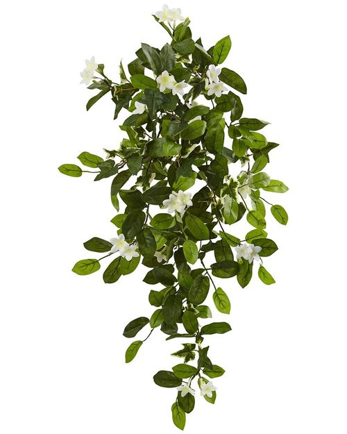 19In Mixed Stephanotis & Ivy Hanging Artificial Plant - Set Of 4