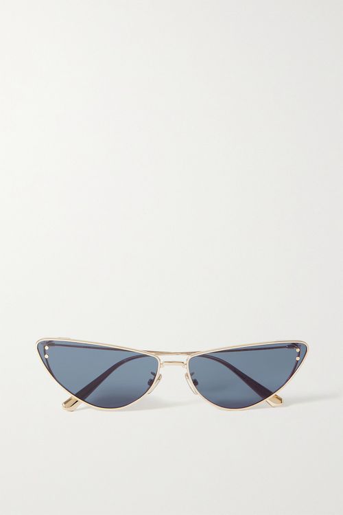 Missdior B1u Cat-eye Gold-tone Sunglasses