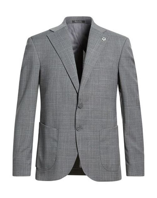 Man Blazer Grey Size 38 Polyester, Wool, Elastane