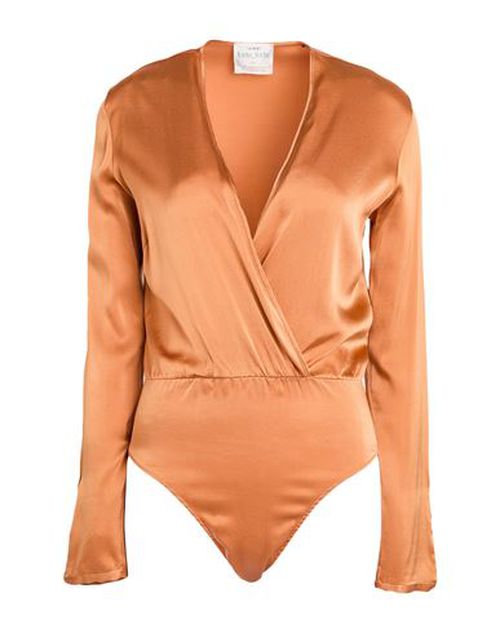 Forte_forte Woman Bodysuit Camel Size 0 Silk, Elastane