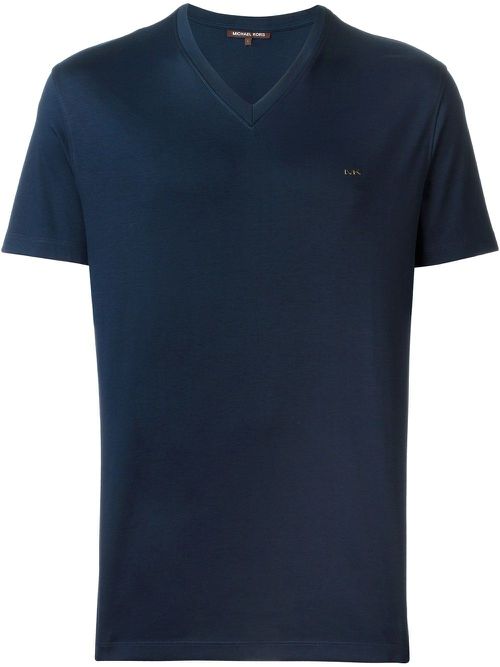 V-neck T-shirt - Blue