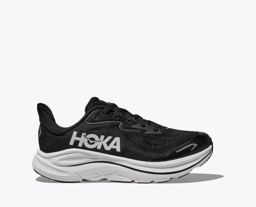 HOKA Clifton 10 Shoes in Black/White