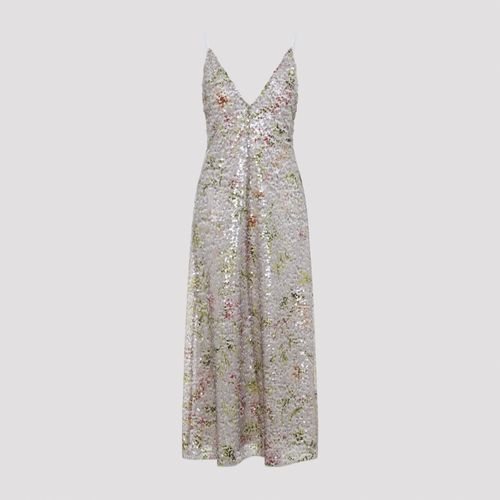 Evening Dress with Floral Sequins