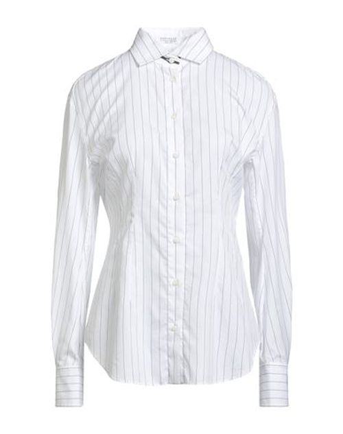 Woman Shirt White Size L Cotton, Silk, Polyamide, Elastane, Ecobrass