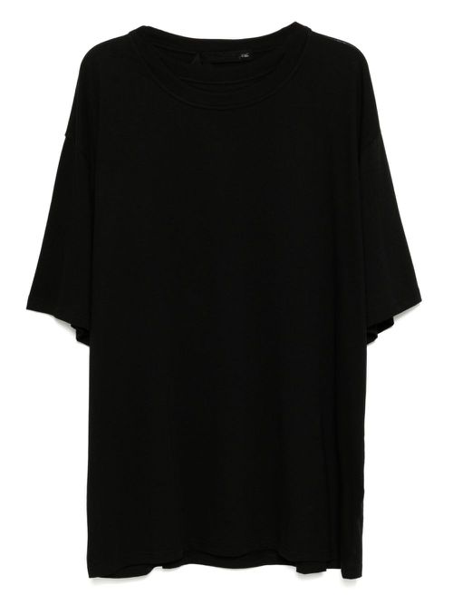Marina yee double-collar T-shirt - Black