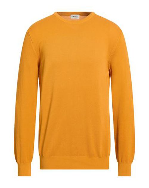 Man Sweater Orange Size 44 Cotton