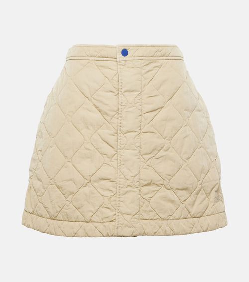 Quilted high-rise miniskirt