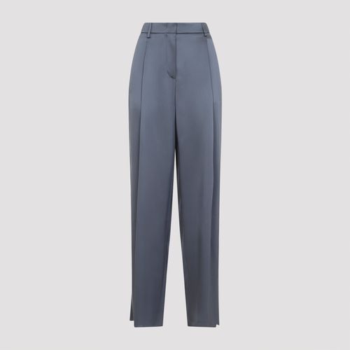 Silk Double Satin Single-pleat Trousers
