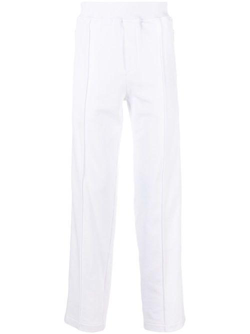 Pleated cotton trousers - White