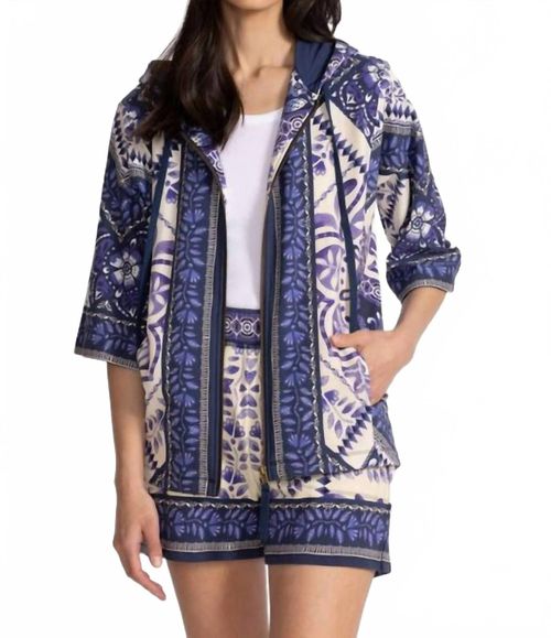 Dolman Short Sleeve Hoodie In Starling