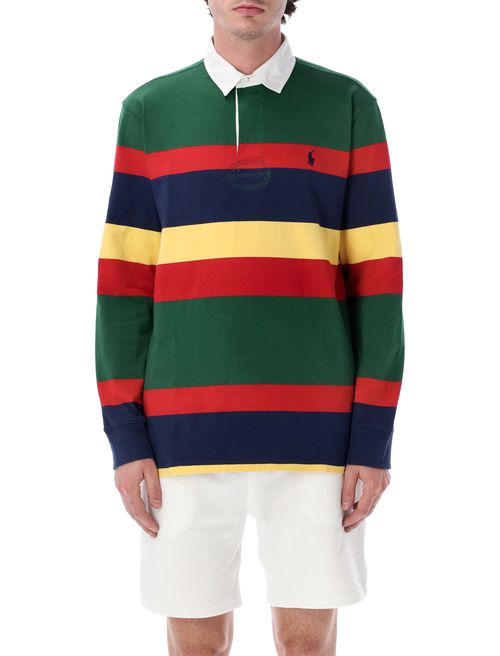 Multicolor Striped Rugby Cotton Tshirt - Men