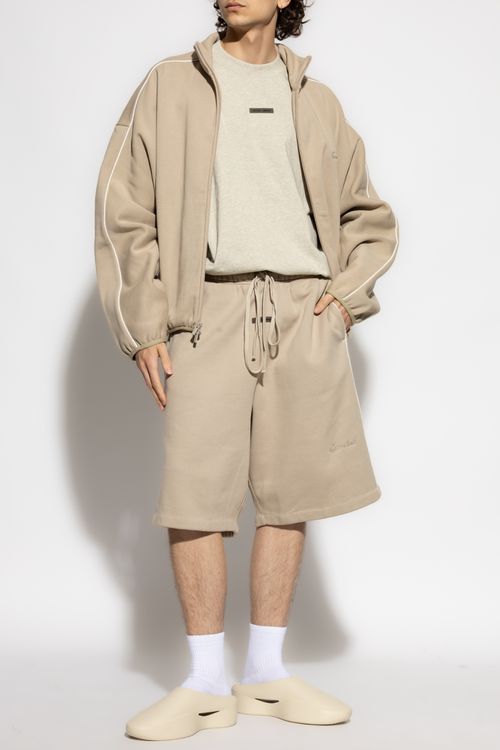 Sweat Shorts With Side Stripes, Men's, Beige