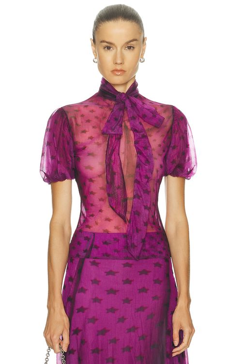 Acne Studios Elulo Top in Bright Purple - Purple. XS also in L