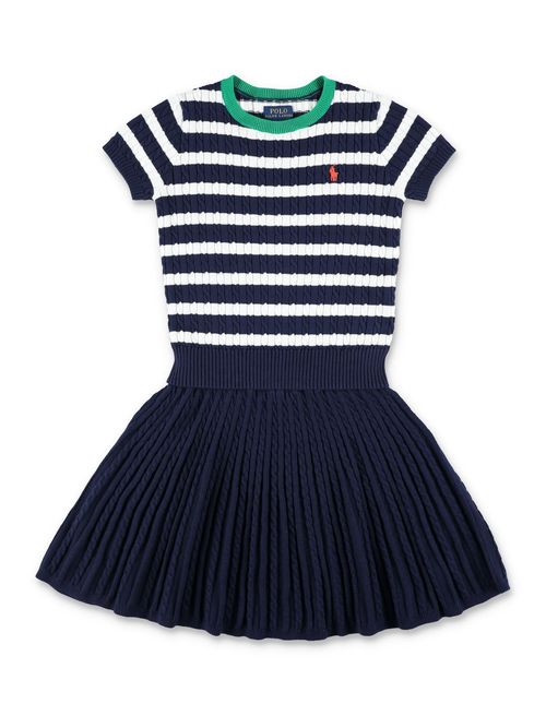 Girls' 7-16 Striped Cable Sweater and Skirt, 2-Piece Set