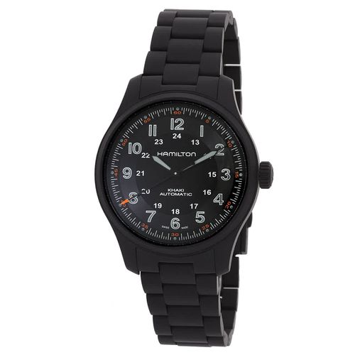 Khaki Field Titanium Automatic Black Dial Mens Watch H70665130