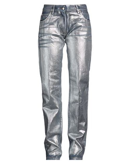 Woman Jeans Silver Size 8 Cotton