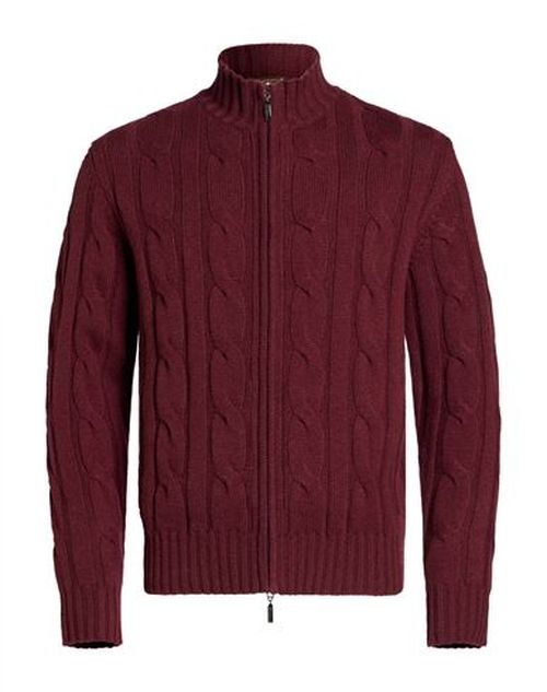 Man Cardigan Burgundy Size 42 Cashmere