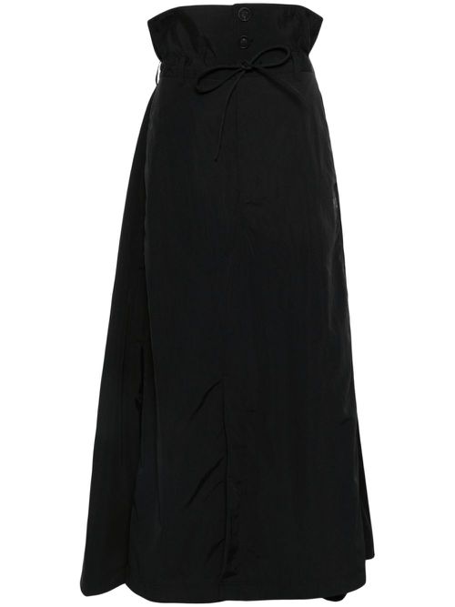 Logo-print A-line skirt - Black