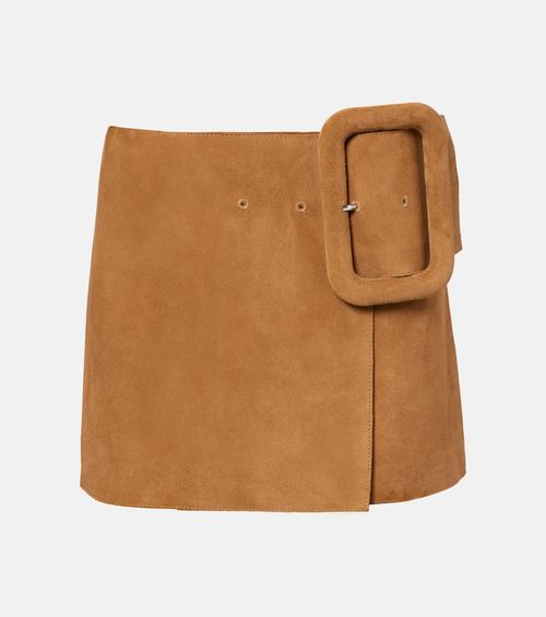 Suede miniskirt