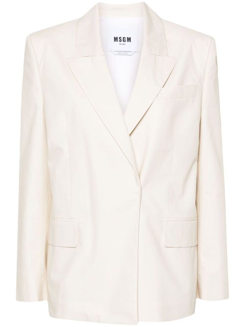 Single-breasted blazer - Neutrals