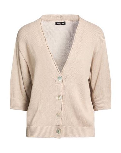 Woman Cardigan Beige Size 6 Linen, Organic cotton