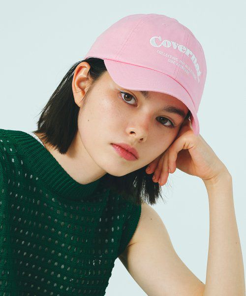 Serif Lettering Ball Cap Pink 