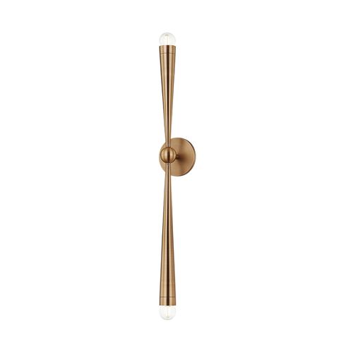 Keanu 2-Light Wall Sconce in Patina Bra
