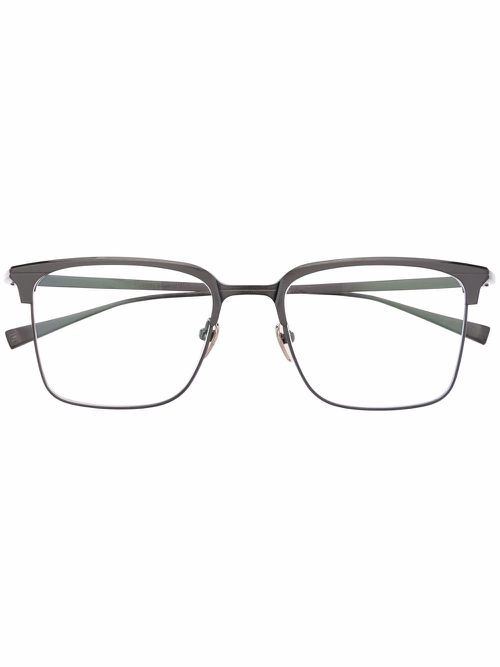 Waldorf square-frame glasses - Black