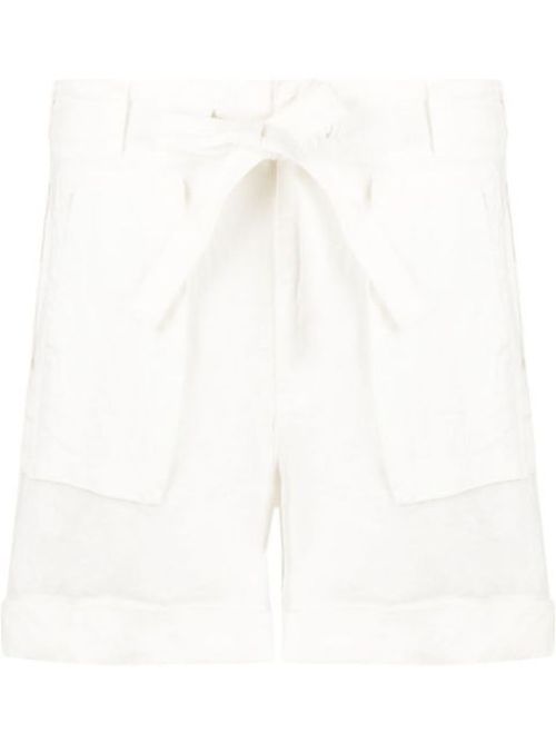 Belted cargo-pocket shorts