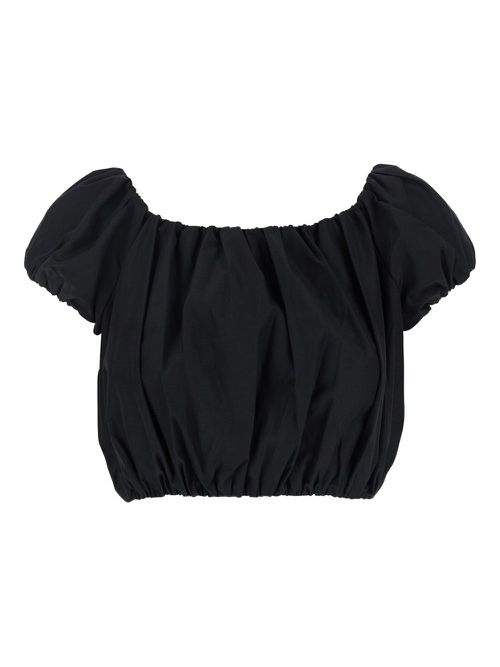THE ANDAMANE cropped blouse - Black