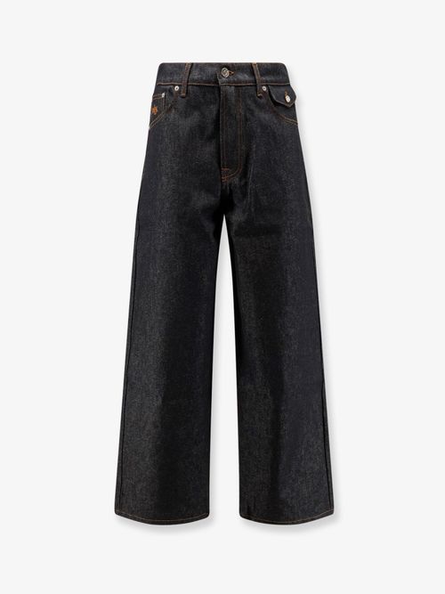 Wide-Leg Baggy Denim Jeans — Blue