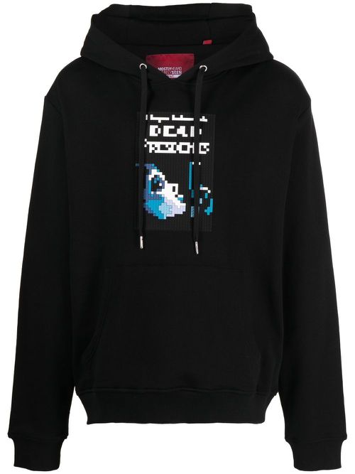 Looting graphic-print hoodie - Black