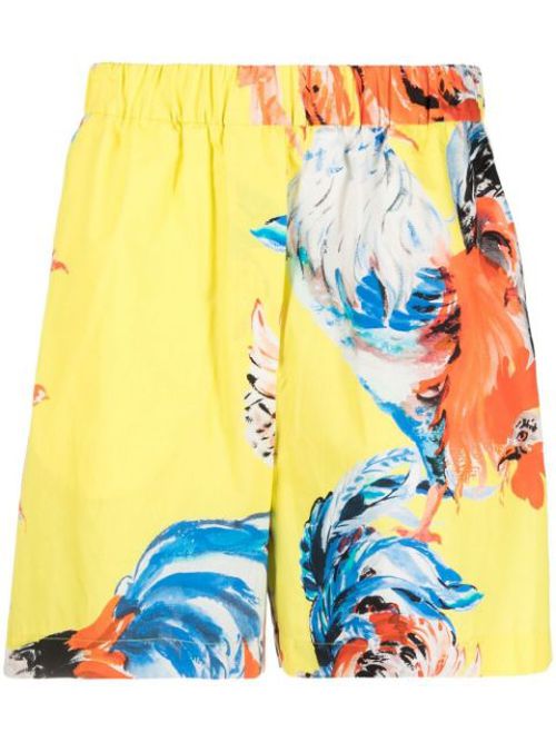Rooster print shorts