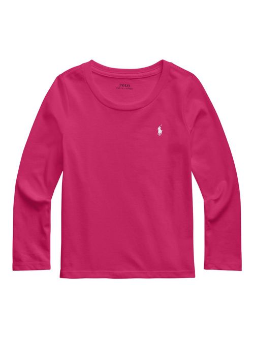 Long-sleeve scoop neck T-shirt - Pink