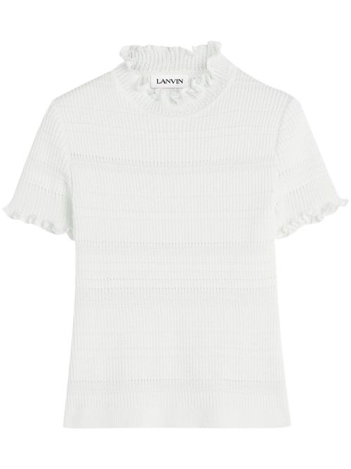Cotton knitted T-shirt - White