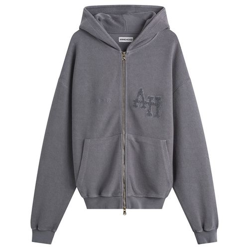 Men's Inside Out College Zip Hoodie Washed Black